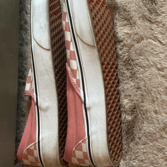 Vans women’s Checkerboard Slip-On Shoes - Pink and White - Picture 7 of 7